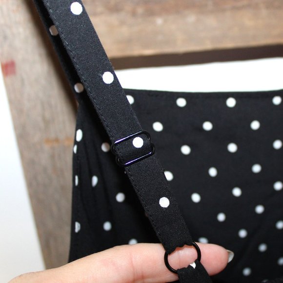 Old Navy Cropped Polka Dot Corset Style Smocked Wide Leg Jumpsuit - Picture 7 of 14